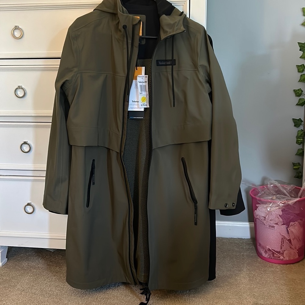Timberland Women’s Army Green Insulated Coat Jacket Size Small | Waterproof Outd